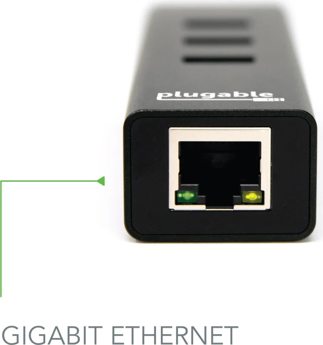 plugable Bus Powered Hub, RJ-45, USB-B 3.0 [Buchse]