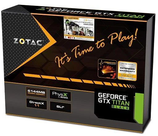 Zotac GeForce GTX Titan Black, 6GB GDDR5, 2x DVI, HDMI, DP