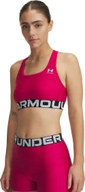 Under Armour HeatGear Armour Mid Sport-BH shaded fuchsia/white (Damen)
