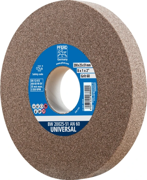Pferd BW 20025-51 AN 60 Universal Schleifscheibe K60, 200x25x51mm, 1 Stück