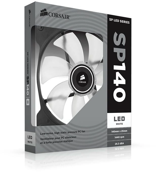 Corsair Air Series SP140 LED White High Static Pressure, 140mm