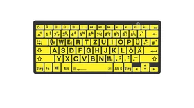LogicKeyboard LargePrint Mini PC, Black on Yellow, Bluetooth, DE (LKB-LPBY-BTPC-DE)