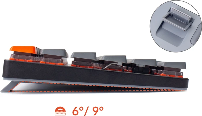 Keychron K3 V2, 75% TKL, LEDs RGB, hot-swap, schwarz/grau, Keychron LOW PROFILE Optical BLUE, USB/Bluetooth, DE