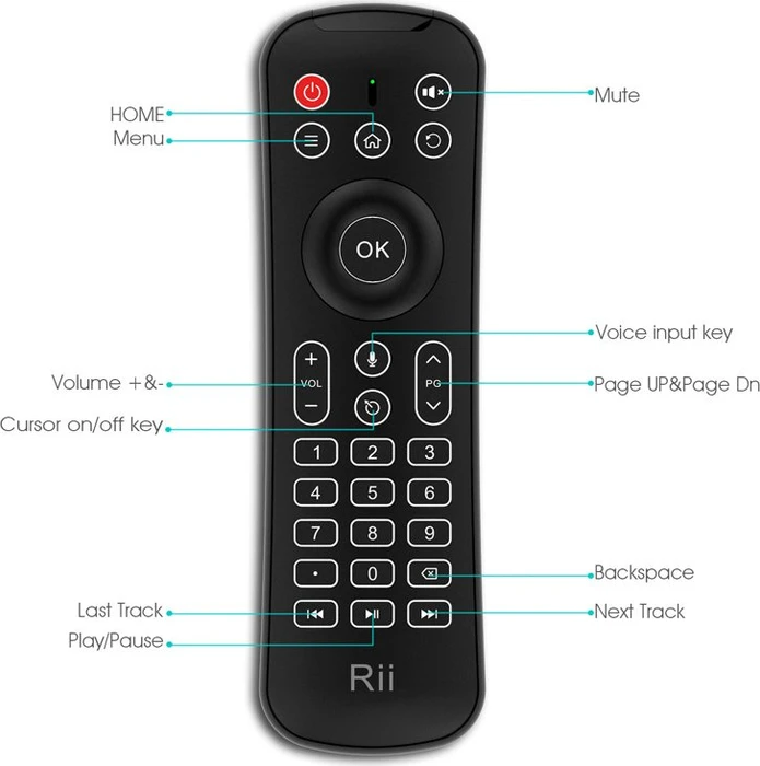 Riitek Rii MX6 schwarz, USB, DE