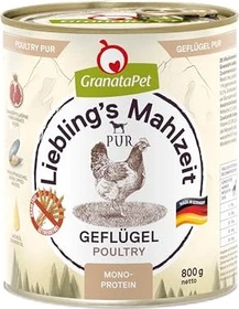 GranataPet Liebling's Mahlzeit Geflügel PUR, 4.80kg (6x 800g)