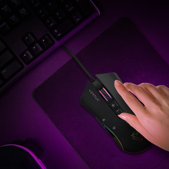 Vertux Rodon Gaming Mouse, schwarz, USB