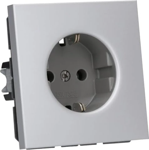Jung Serie LS Steckdose Metallausführung 16A 250V, aluminium
