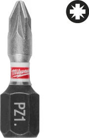 Milwaukee Shockwave Pozidriv Bit 1/4", PZ1x90mm, 1 Stück