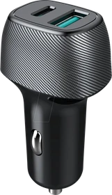 Fontastic Kfz-Ladeadapter USB Fast Charge 3.0 + USB-C PD 36W schwarz