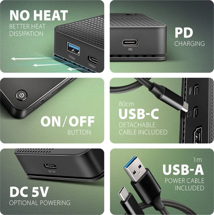 Axagon 12in1 Dock, USB4 [Buchse]