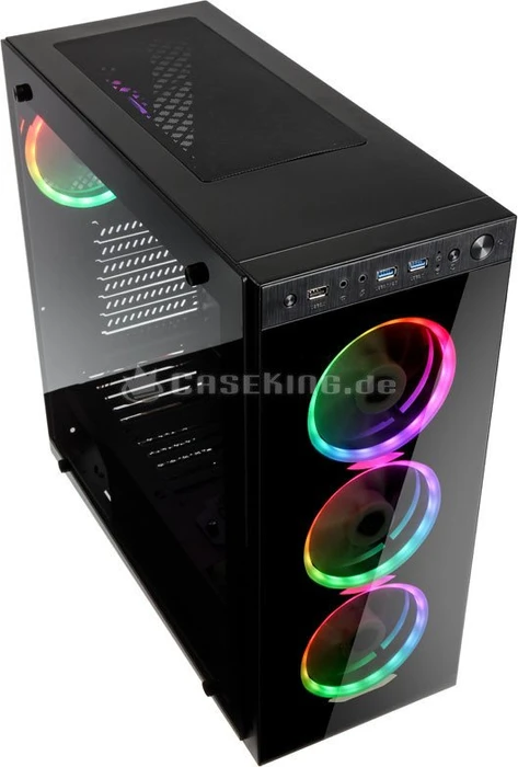 Kolink Horizon RGB, schwarz, Glasfenster