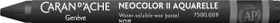 Caran d'Ache Neocolor II Aquarelle Wachskreide, schwarz, 10er-Pack