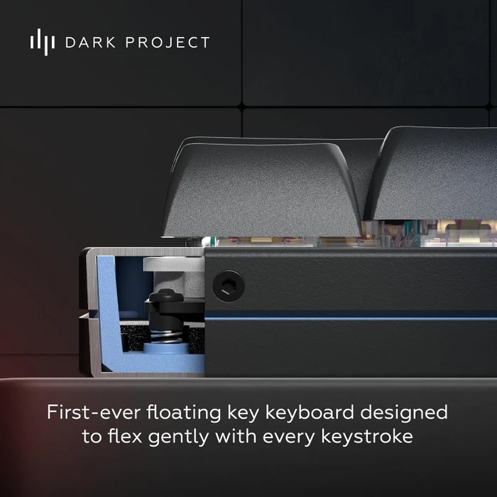 Dark Project ALU87A Midnight Gaming Keyboard, blau/schwarz, LEDs RGB, g3ms Zircon Speed, USB, DE
