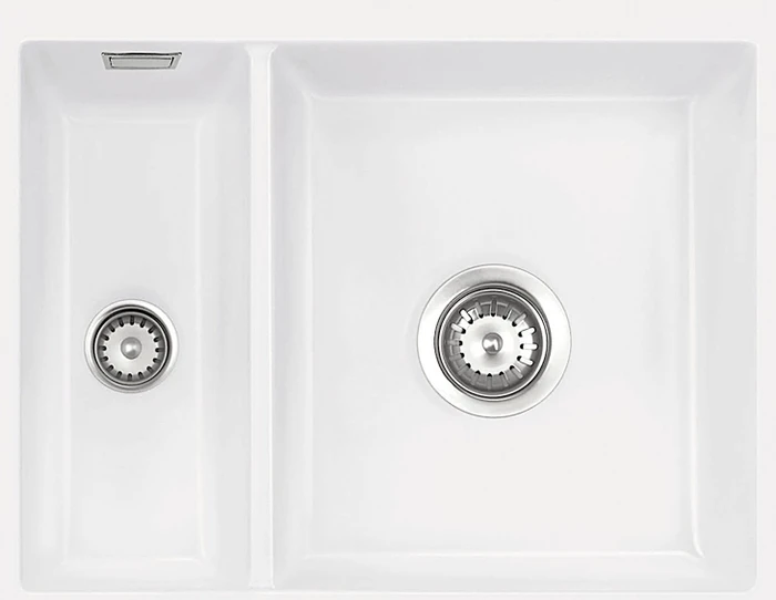 systemceram Mera 60 U/g Unterbau Becken rechts mit Ablauffernbedienung grönland