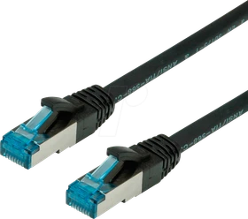 Value Patchkabel, Cat6a, S/FTP, RJ-45/RJ-45, 0.5m, schwarz
