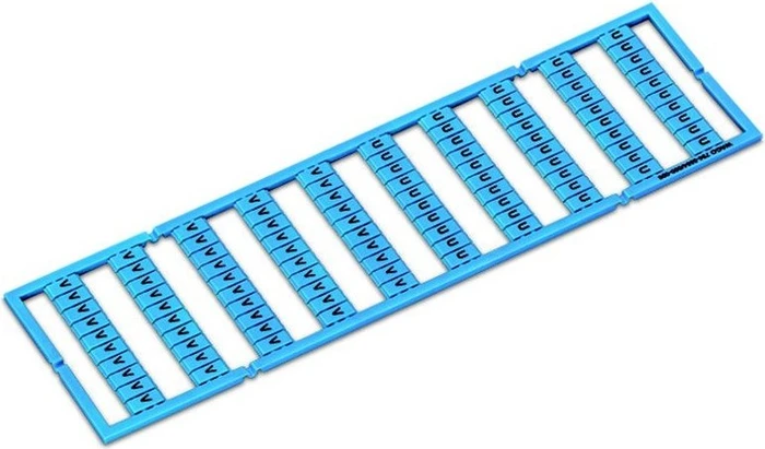 Wago WMB-Beschriftungskarte als Karte bedruckt U/V (je 50x) dehnbar 5 - 5,2 mm Aufdruck waagerecht aufrastbar blau
