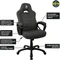 Arozzi Enzo Woven Fabric Gamingstuhl, schwarz/grau Vorschaubild