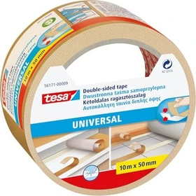 tesa doppelseitiges Klebeband universal braun, 50mm/10m, 1 Stück