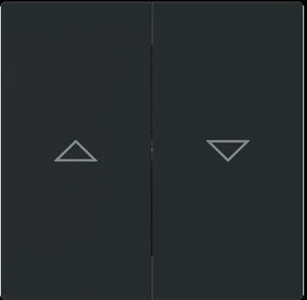 Busch-Jaeger Busch-art linear Wippe mit Aufdruck Symbol "Pfeile" für Jalousie, schwarz matt