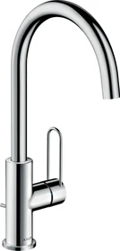 Hansgrohe Axor Uno Einhebel-Waschbeckenarmatur 240 mit Bügelgriff und Zugstangen-Ablaufgarnitur chrom