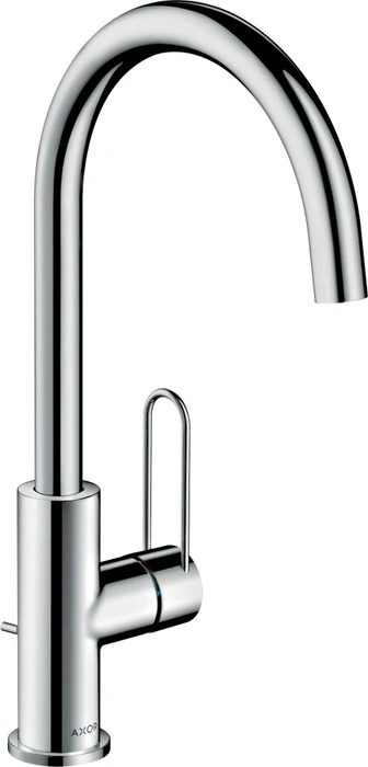 Hansgrohe Axor Uno Einhebel-Waschbeckenarmatur 240 mit Bügelgriff und Zugstangen-Ablaufgarnitur chrom
