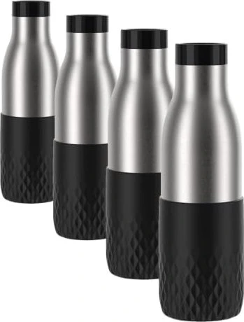 Emsa Bludrop Sleeve Trinkflasche 500ml schwarz