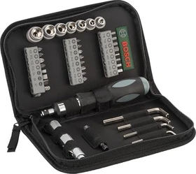 Bosch DIY Bitset/Steckschlüsselsatz inkl. Tasche, 38-tlg.