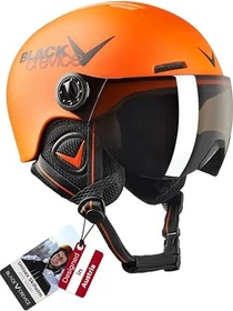 Black Crevice Leogang Helm orange/schwarz (Junior)