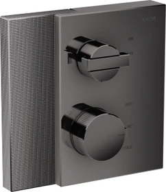 Hansgrohe Axor Edge Thermostat mit Absperrventil Diamantschliff polished black chrome