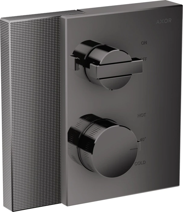 Hansgrohe Axor Edge Thermostat mit Absperrventil Diamantschliff polished black chrome