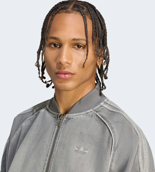 adidas SST Adicolor Loose Black Wash Jeansjacke grau (Herren)
