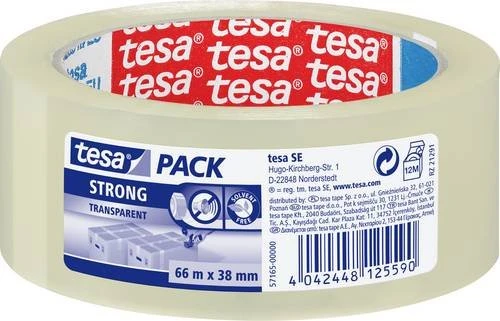 tesa tesapack Strong Klebeband transparent, 38mm/66m, 1 Stück