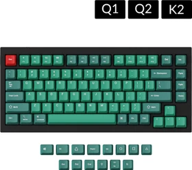 Keychron Q1/Q2/K2 OEM Dye-Sub Keycap-Set Forest, Kunststoff (PBT), Forest, grün, 97 Tasten (83+14), ANSI-US