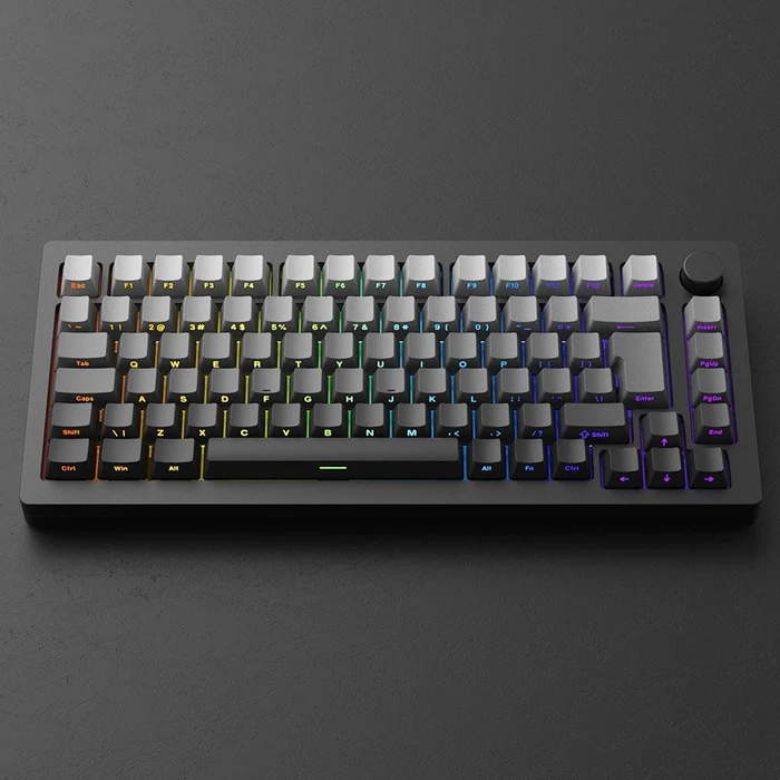 Akko Monsgeek M1W SP, Grey & Black, LEDs RGB, hot-swap, V3 Piano Pro, USB/Bluetooth, DE