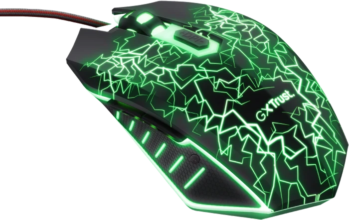Trust Gaming GXT Gaming Mouse und Mousepad schwarz, USB
