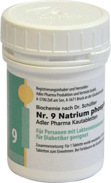 Adler Schüßler Salz Nr. 9 Natrium phosphoricum D6 Kautabletten, 100g
