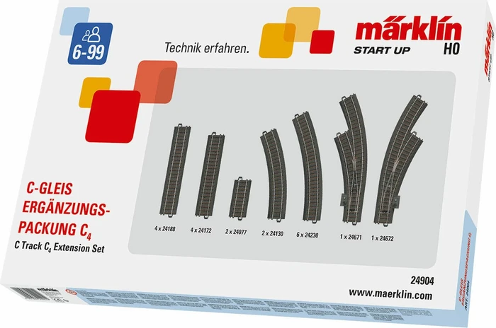 Märklin - Start up Spur H0 Gleis - C-Gleis-Ergänzungspackung C4