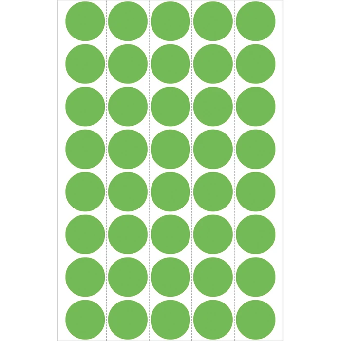 Herma Markierungspunkte 19mm grün, 32 Blatt