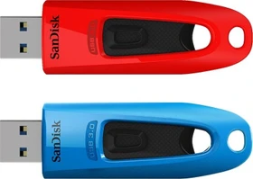 SanDisk Ultra 32GB rot/blau, USB-A, USB 3.2 Gen 1×1, 2er-Pack