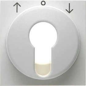 Berker S.1/B.3/B.7 Zentralstück für Jalousie-Schlüsselschalter/Schlüsseltaster, polarweiß glänzend