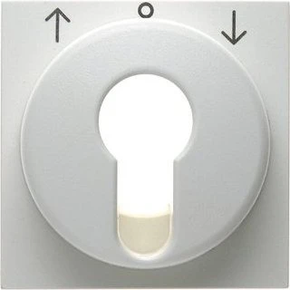 Berker S.1/B.3/B.7 Zentralstück für Jalousie-Schlüsselschalter/Schlüsseltaster, polarweiß glänzend