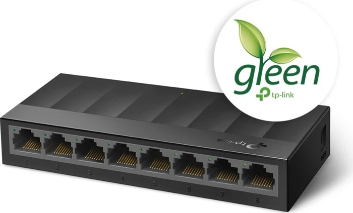 TP-Link LS1000 LiteWave Desktop Gigabit Switch, 8x RJ-45