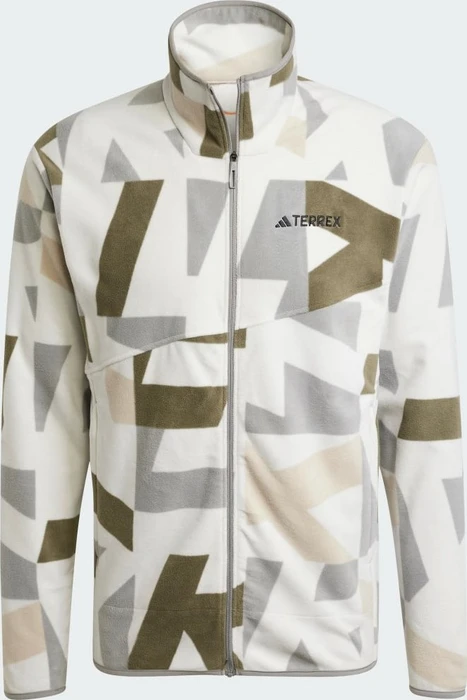 adidas Terrex Multi Printed Fleece Jacke grey one/olive strata (Herren)