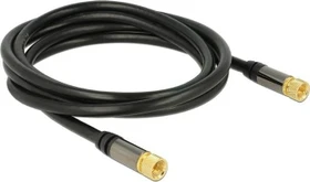 DeLOCK Antennenkabel F Stecker/F Stecker RG-6/U, 2m, schwarz