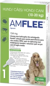 Amflee Spot-On für Hunde 10kg bis 20kg, 1.34ml, 3 Stück