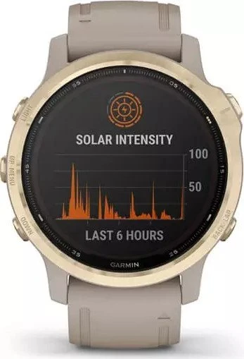 Garmin Fenix 6S Pro Solar light gold/light sand