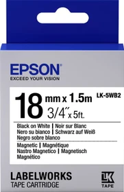 Epson LK-5WB2 Beschriftungsband, 18mm, schwarz/weiß