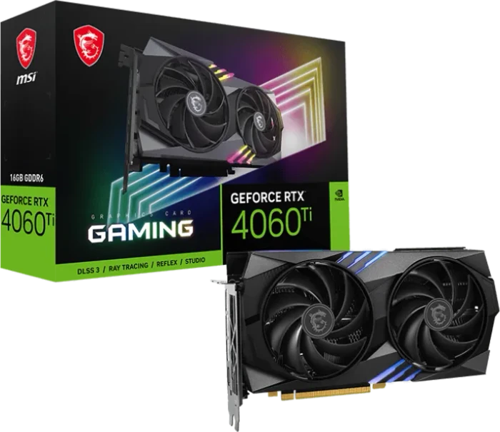 MSI GeForce RTX 4060 Ti Gaming 16G, 16GB GDDR6, HDMI, 3x DP