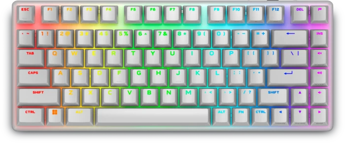 Dell Alienware Pro Wireless Gaming Keyboard, Lunar Light, 75%, LEDs RGB, hot-swap, Alienware Linear RED, USB/Bluetooth, US