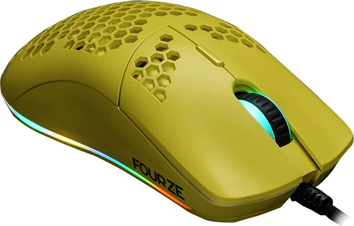 FourZE GM800 Gaming Mouse gelb, USB